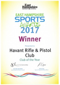 East Hants Award Certificate